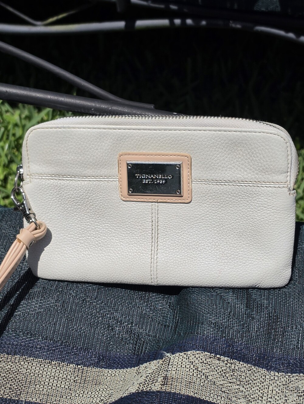 Tignanello Wallet Wristlet Cream 8x5"